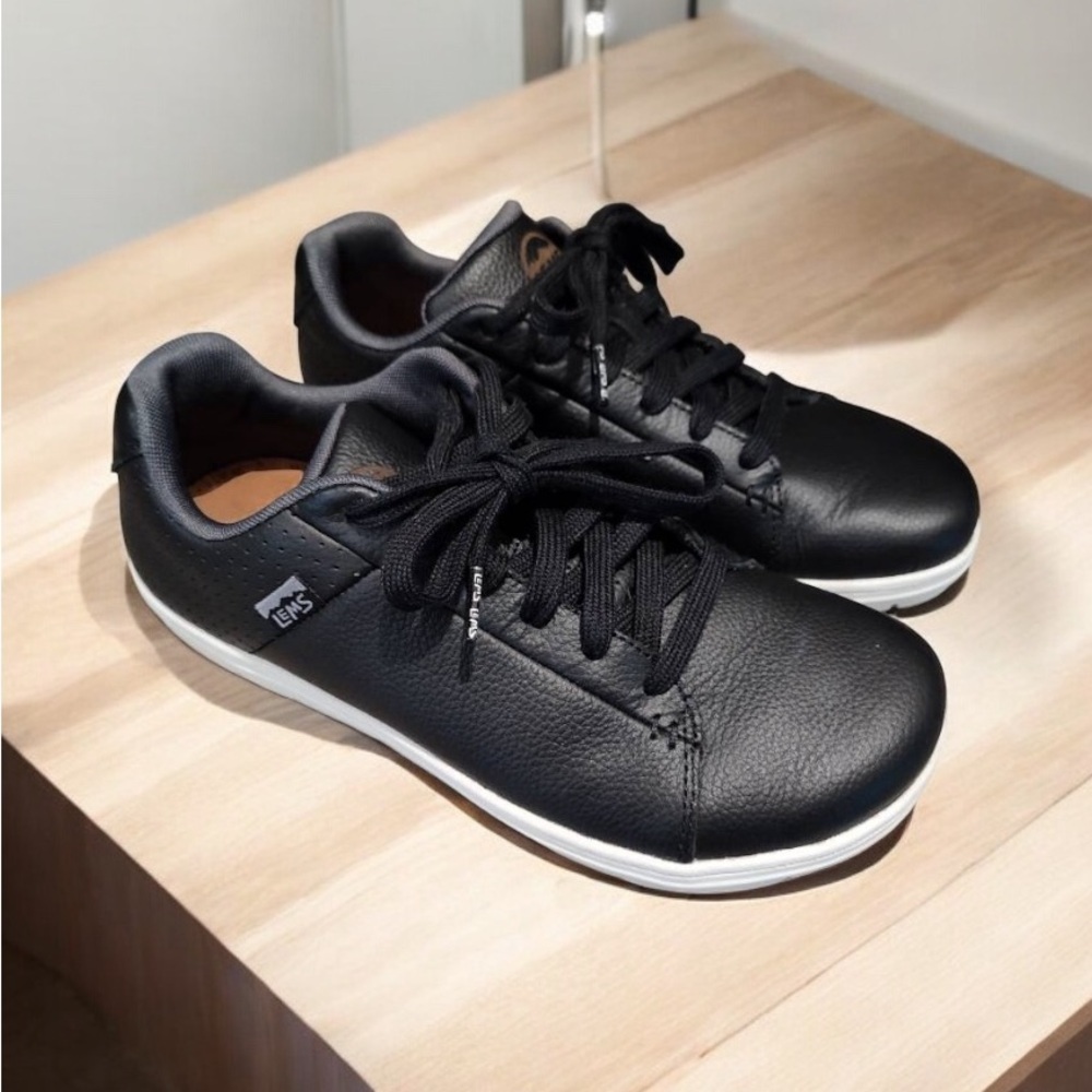 LEMS Kourt Black Top Unisex shoes Men’s  Sz 7 Women’s Sz 8.5 New Condition